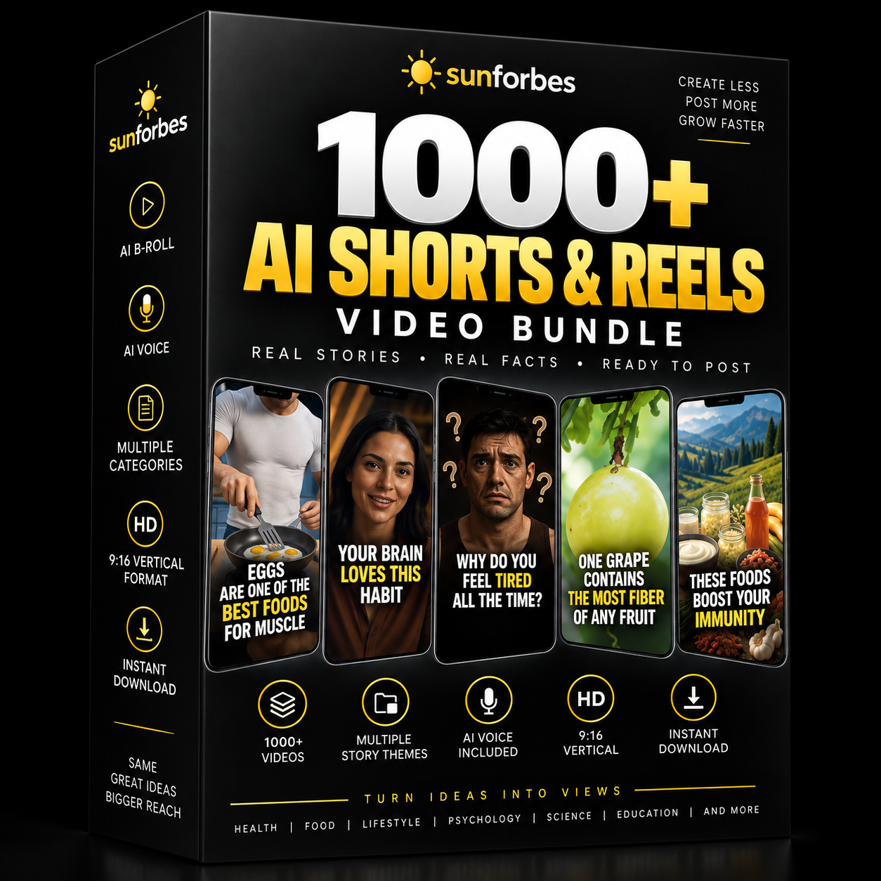 1000+ AI Shorts & Reels Video Bundle | Ready-to-Post Viral Content